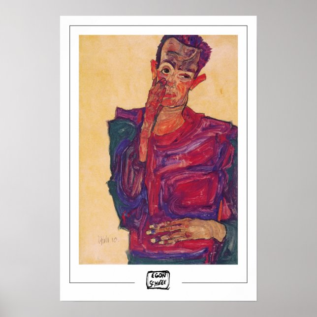 Egon Schiele Zedign Art Poster #103-3 (Framsidan)