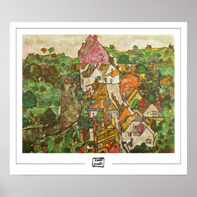 Egon Schiele Zedign Art Poster #16-3 (Framsidan)