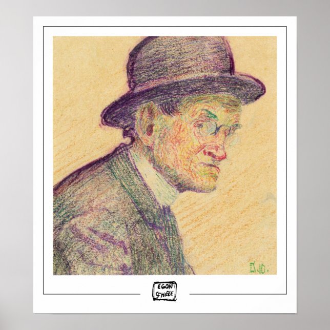 Egon Schiele Zedign Art Poster #1-3 (Framsidan)