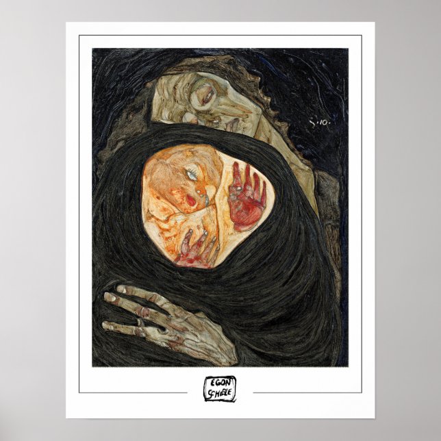 Egon Schiele Zedign Art Poster #20-2 (Framsidan)