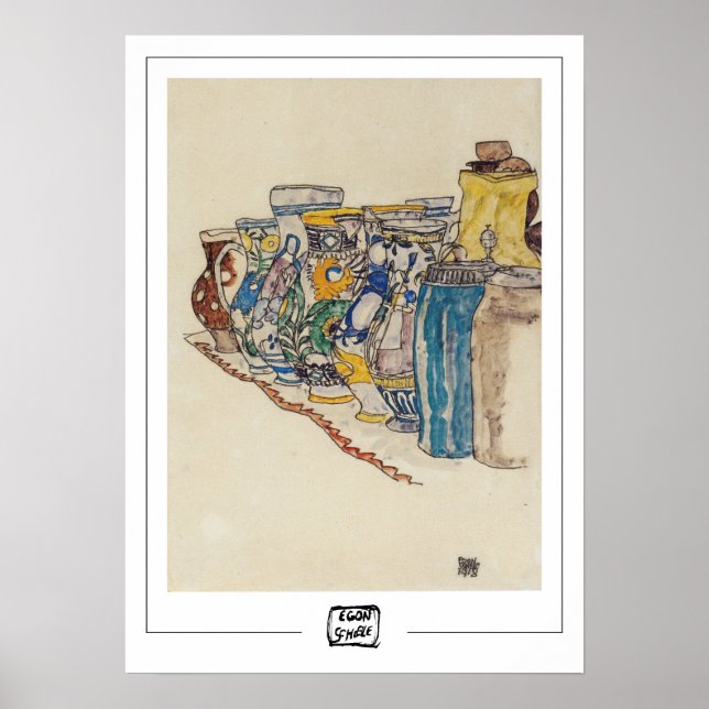 Egon Schiele Zedign Art Poster #344-2 (Framsidan)