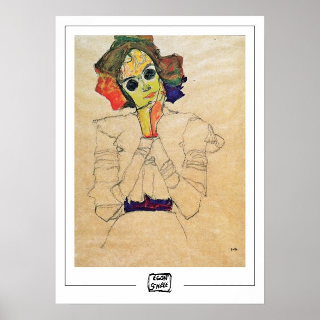 Egon Schiele Zedign Art Poster #369-2 (Framsidan)