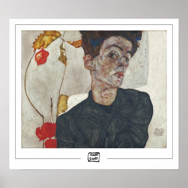 Egon Schiele Zedign Art Poster #49-2 (Framsidan)