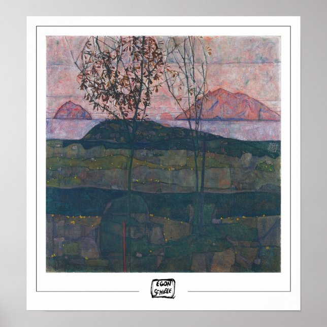 Egon Schiele Zedign Art Poster #6-3 (Framsidan)