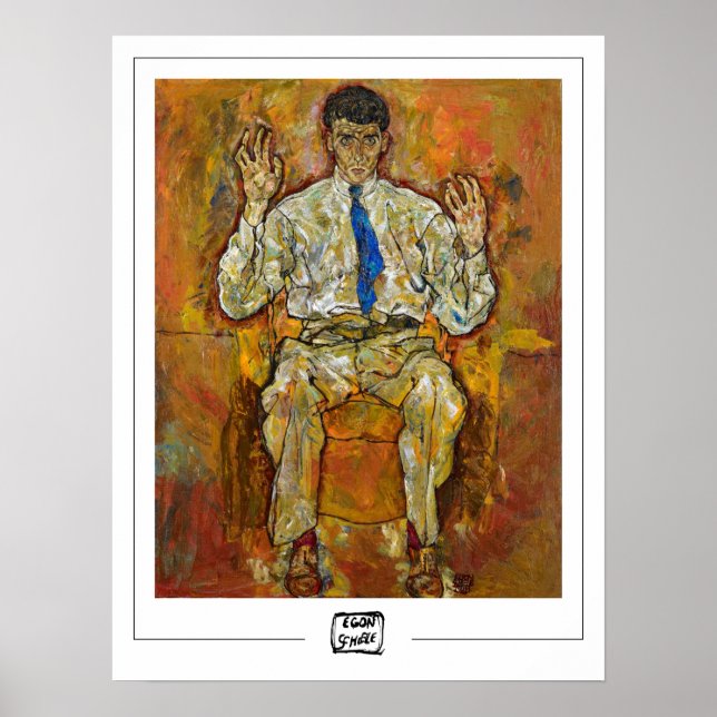 Egon Schiele Zedign Art Poster #7-3 (Framsidan)