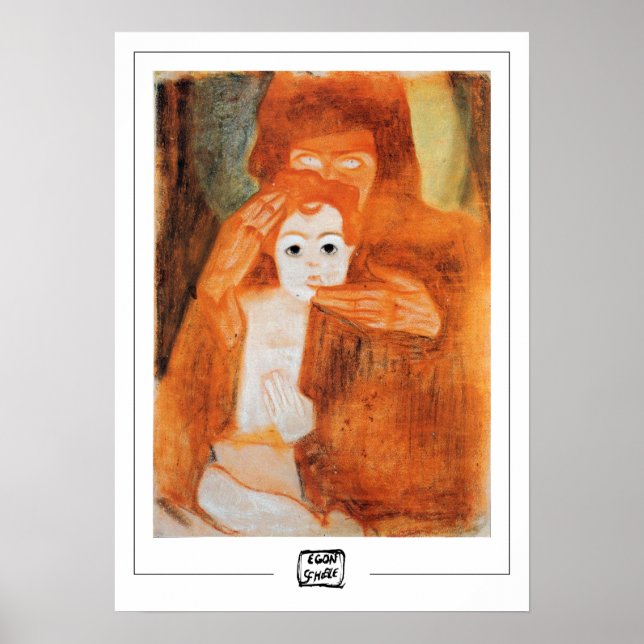 Egon Schiele Zedign Art Poster #93-3 (Framsidan)