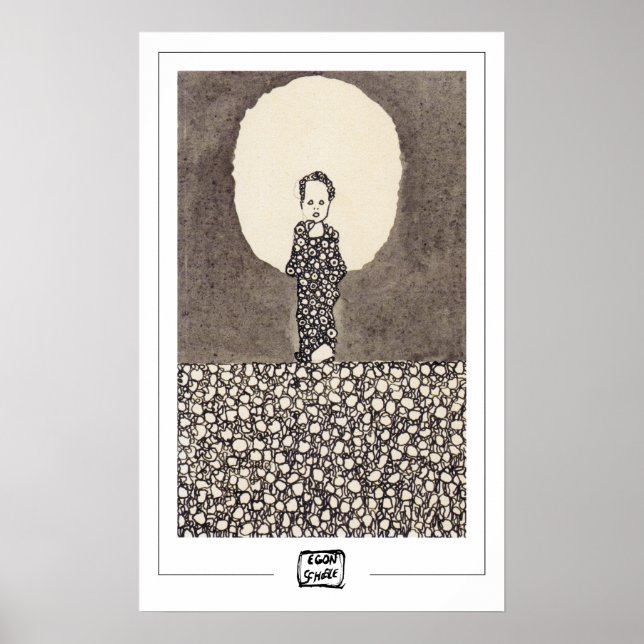 Egon Schiele Zedign Art Poster #95 (Framsidan)