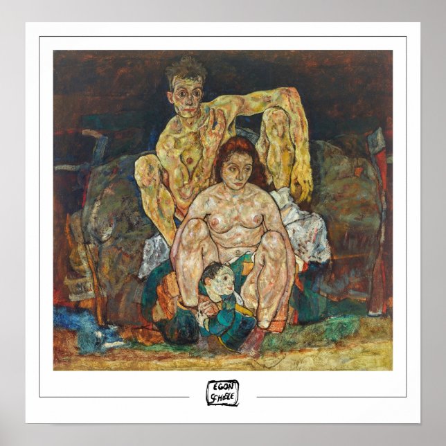 Egon Schiele Zedign konstaffisch #17-2 Poster (Framsidan)