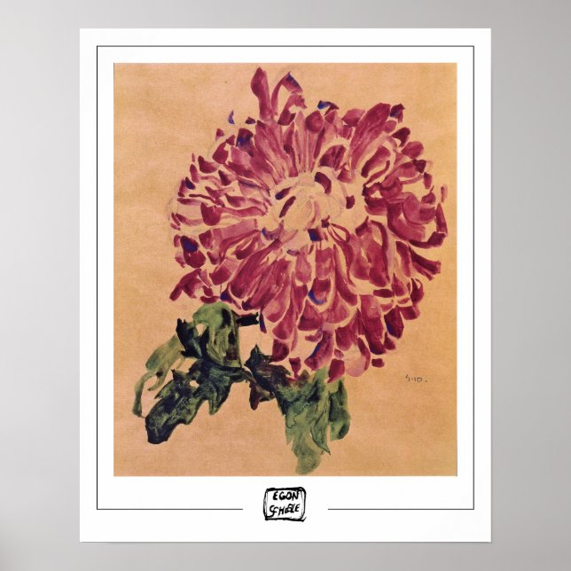 Egon Schiele Zedign konstaffisch #222-3 Poster (Framsidan)