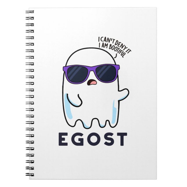 Egost Funny Halloween Ego Ghost Pun Anteckningsbok (Framsidan)
