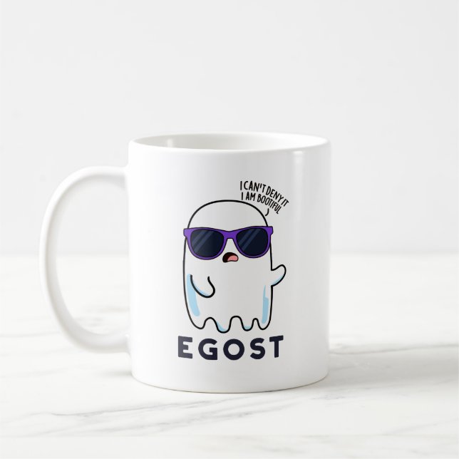 Egost Funny Halloween Ego Ghost Pun Kaffemugg (Vänster)