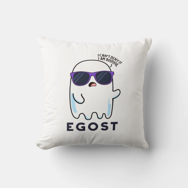 Egost Funny Halloween Ego Ghost Pun Kudde (Framsida)