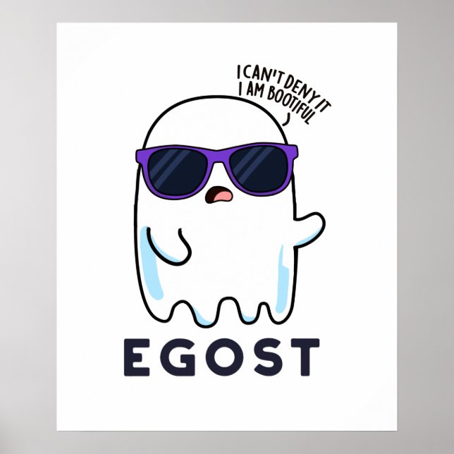 Egost Funny Halloween Ego Ghost Pun Poster (Framsidan)
