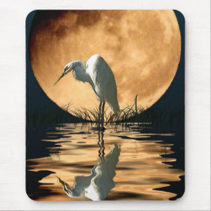 Egret & A Golden Måne Musmatta
