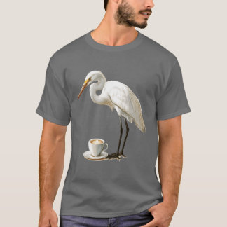 Egret Bird-pojkfamilj T Shirt