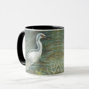 Egret Bird Vatten Art Mugg
