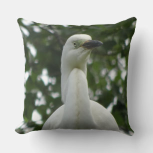 Egret Close Dekorativ kudde