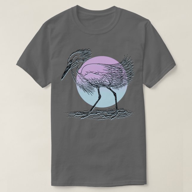 Egret-fågel T Shirt (Design framsida)