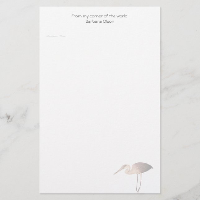 Egret Letterhead papper: Brevpapper (Framsida)