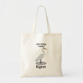 Egret Lucky Bird Totebag Tygkasse