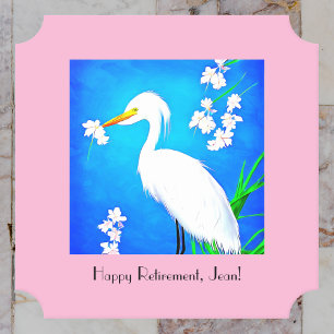 Egret med Blommarna Sakura Cherry och Blå himmel Underlägg Papper