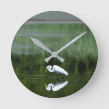 Egret Reflection Acrylic Wall Clock