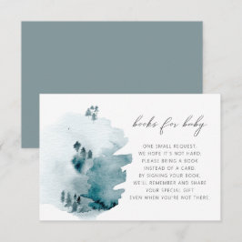 EGRET Slate Blue Gräs Baby Shower Bokar för Baby Inbjudningar