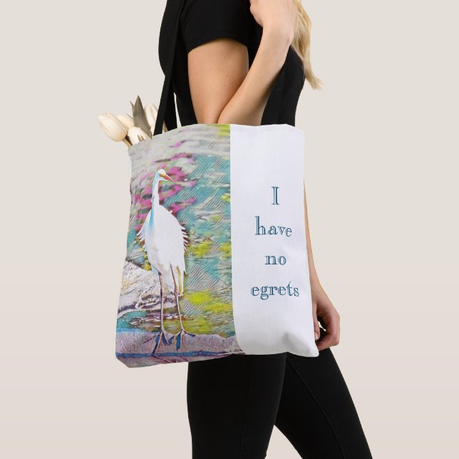 Egret tock bag tygkasse (Närbild)