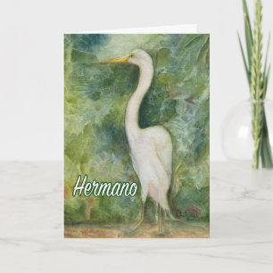 Egret white vilderness Hernano D-Day-kort spanska Kort