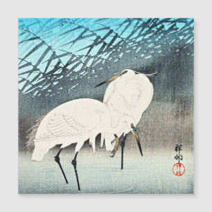 Egrets and Reeds, bra art av Ohara Koson