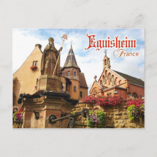 Eguisheim Castle och Pope St Leo IX chapel, Frankr Vykort