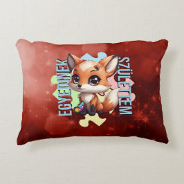 Egyedinek születtem – kedves róka design prydnadskudde