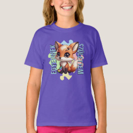 Egyedinek születtem – kedves rókás design t shirt