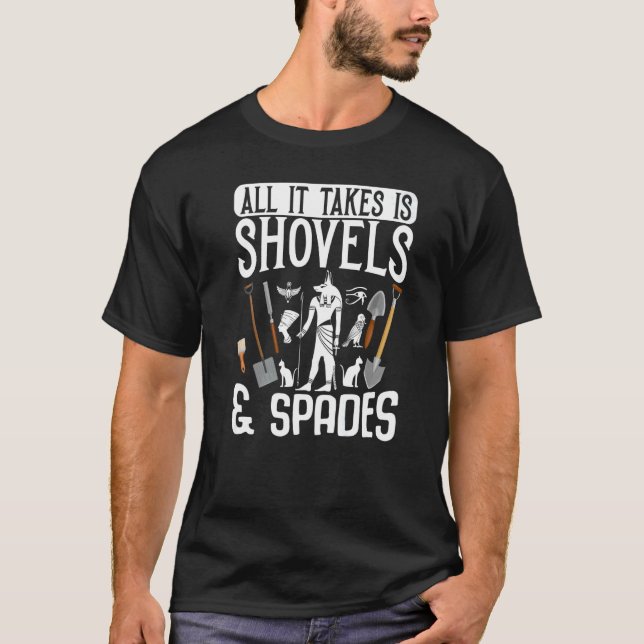 Egypt Archaeology Egyptologist Pharaoh Hieroglyphi T Shirt (Framsida)