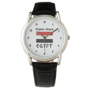 Egypt Egyptisk Flagga Personlig Armbandsur