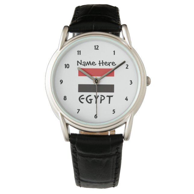 Egypt Egyptisk Flagga Personlig  Armbandsur (Framsida)