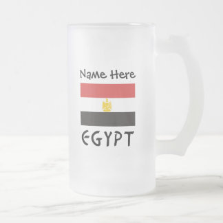 Egypt Egyptisk Flagga Personlig Frostat Ölglas