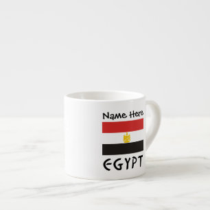 Egypt Egyptisk Flagga Personligt Namn Espressomugg
