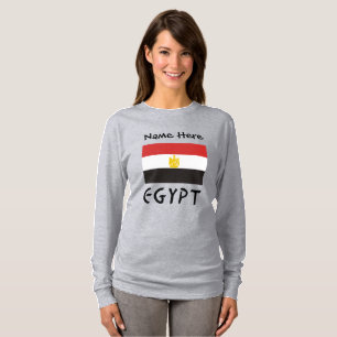 Egypt Egyptisk Flagga Personligt Namn T Shirt