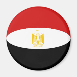 Egypt Fisheye Flagga Magnet