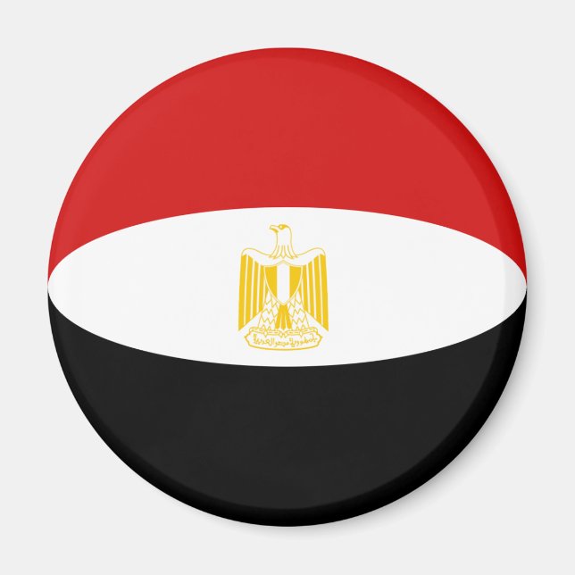 Egypt Fisheye Flagga Magnet (Framsidan)
