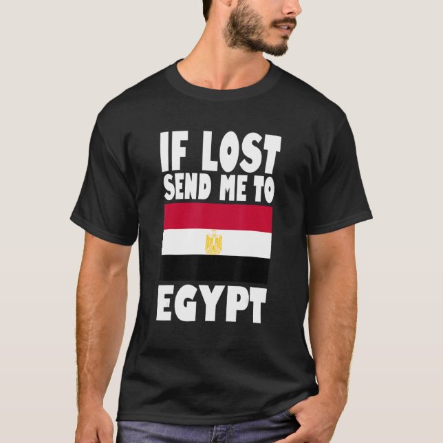 Egypt Flag Design  If lost send me to Egypt T Shirt (Framsida)