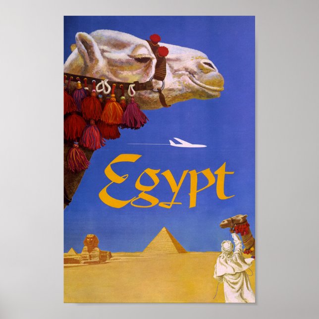 Egypt. Fly TWA (1960) vintage Poster (Framsidan)