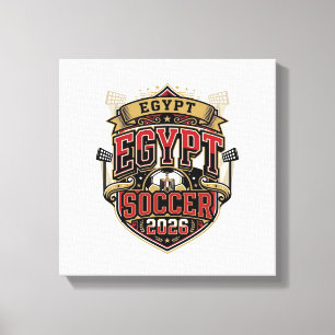 Egypt Fotboll 2026 Fotboll Fet Land Typografi G Canvastryck