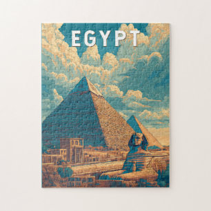 Egypt Illustration Resa Konst Vintage Pussel
