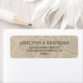 Egypt Passport Wedding Returadress Etikett