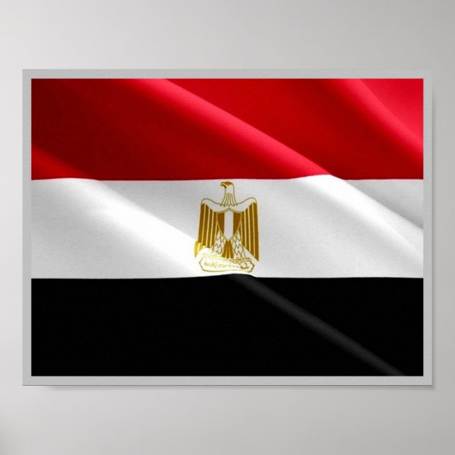 Egypt - Red Sea - Flag Waving - Poster (Framsidan)