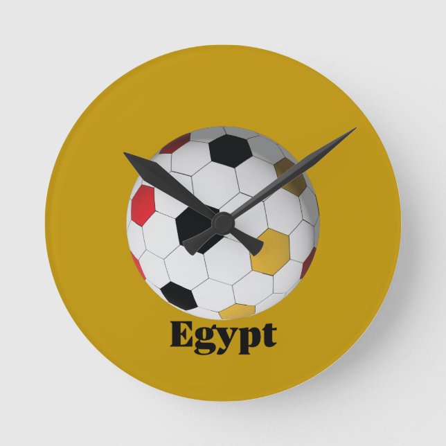 Egypt Soccer Rund Klocka (Framsida)