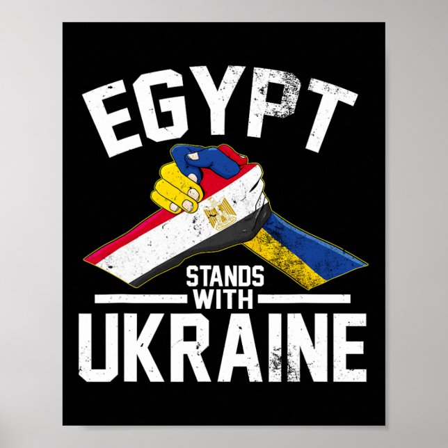Egypt står med Ukraina Ukrainsk flagga  Poster (Framsidan)
