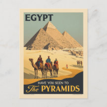 Egypt Vintage Resemålning - Giza Pyramider